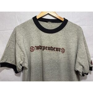 Independent Truck Company Shirt Men's Size Large 1990s Skateboard Ringer Vintage